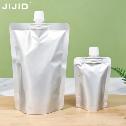 铝箔吸嘴袋 – 带饮水嘴的防漏可重复密封自立袋, 50毫升至2000毫升