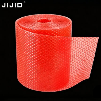 JIJID Red Anti-Static Bubble Wrap Roll – ESD-Safe Cushioning for Electronics & Sensitive Components