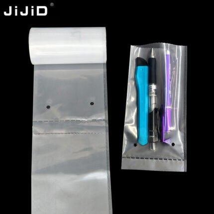JIJID Perforated Continuous Roll Clear PE Automatic Packing Bags Tear Line Express Mailing Bags for Automated Packaging Machine