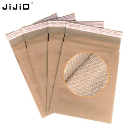 JIJID Honeycomb Padded Kraft Mailers – Self-Seal Eco-Friendly Bubble Envelopes for Secure Shipping